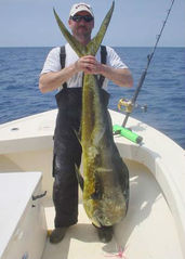 Joe with a large Dolphin Fish