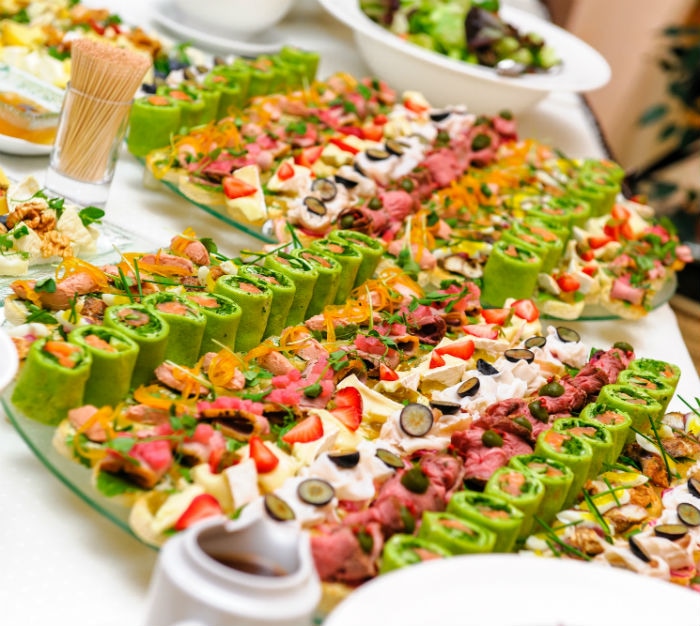 Delicious array of catering